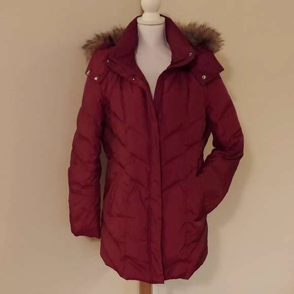 MARC NEW YORK Andrew Marcmaroon/dark red woman's coat. SizeXL Warm, rainproof